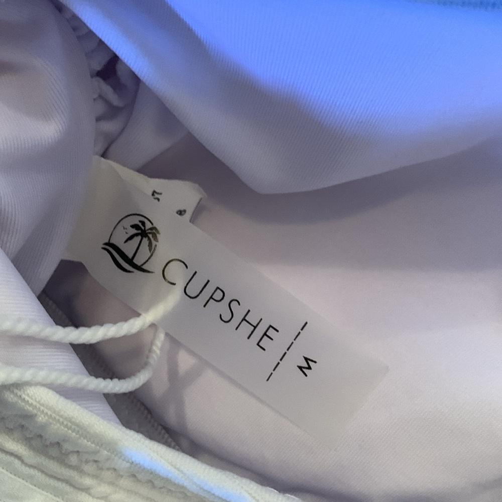 Cupshe Blue and White One Shoulder One-Piece Swimsuit - Picture 8 of 8